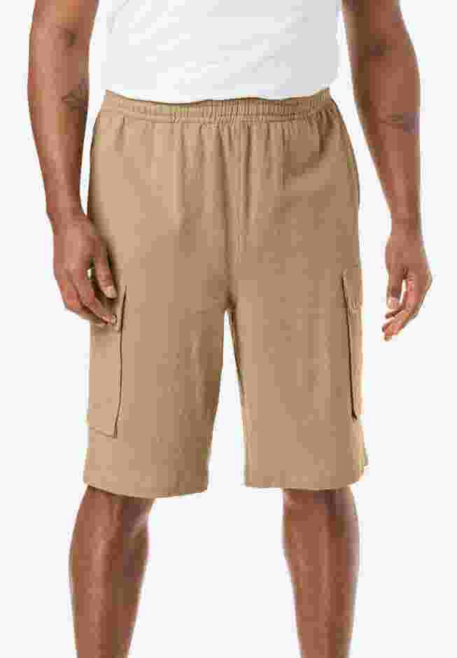 Full Elastic Waist Gauze Cargo Shorts image number 0