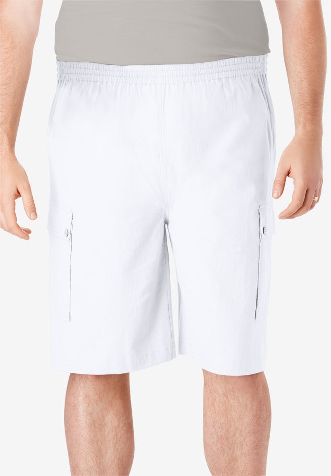Full Elastic Waist Gauze Cargo Shorts image number 1