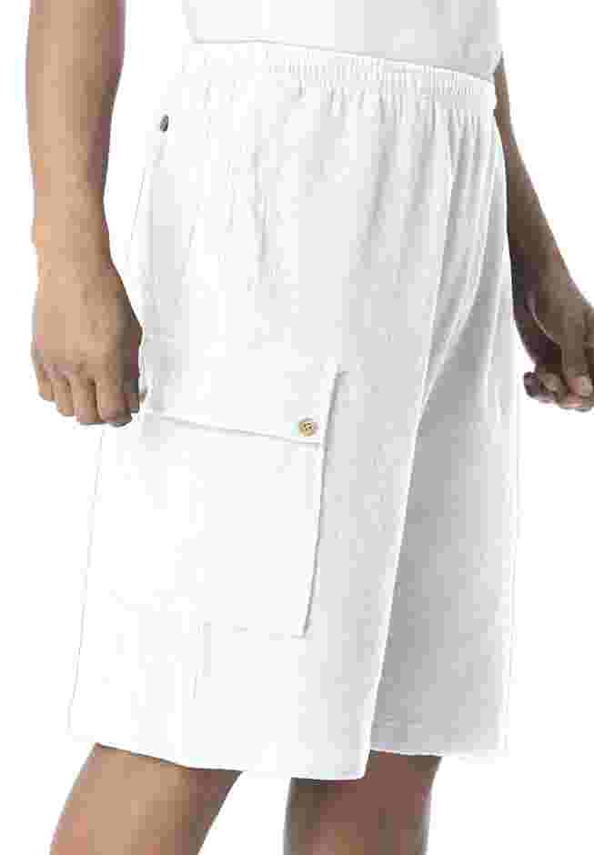 Full Elastic Waist Gauze Cargo Shorts image number 0