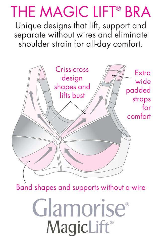 Glamorise&reg; Magic Lift&reg; Front-Close Posture Wireless Bra 1265 image number 4