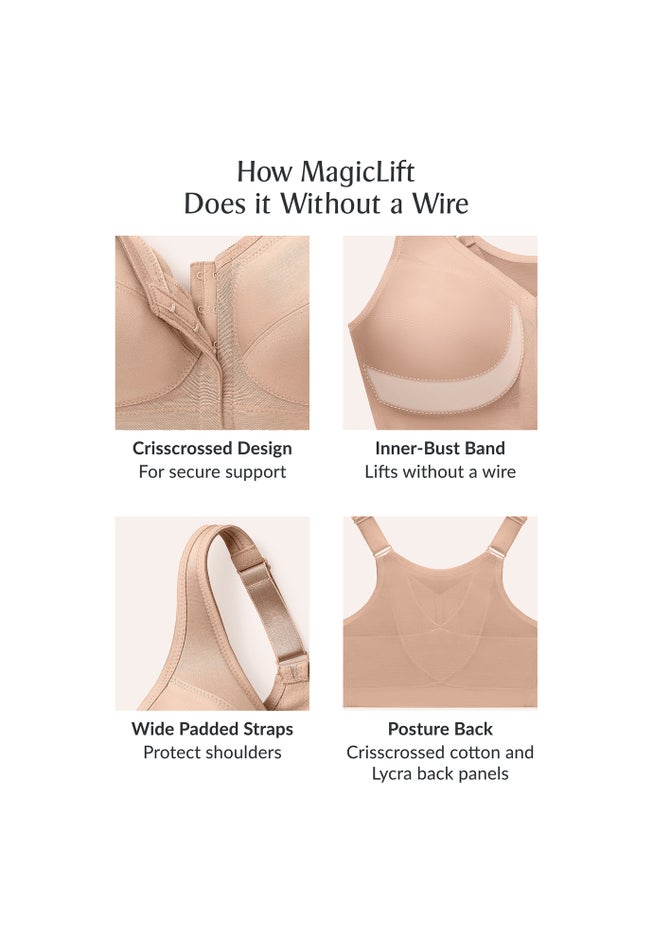Glamorise&reg; Magic Lift&reg; Front-Close Posture Wireless Bra 1265 image number 5
