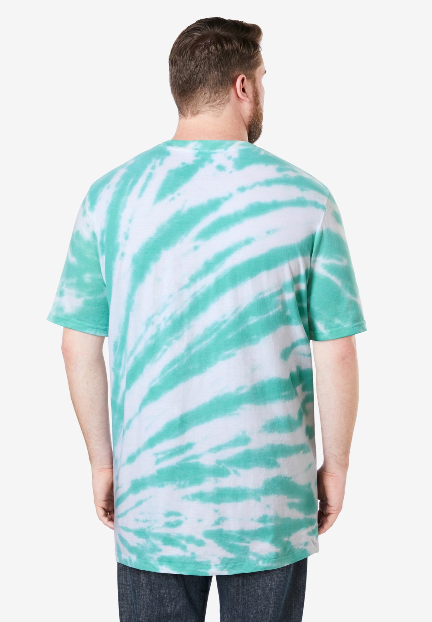 Shrink-Less™ Lightweight Longer-Length Crewneck Pocket T-Shirt image number 1