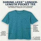 Shrink-Less&trade; Lightweight Longer-Length Crewneck Pocket T-Shirt image number null