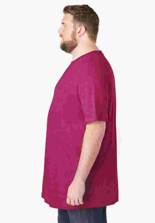 Shrink-Less Lightweight Longer-Length Crewneck Pocket T-Shirt image number 2