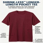 Shrink-Less&trade; Lightweight Longer-Length Crewneck Pocket T-Shirt image number null