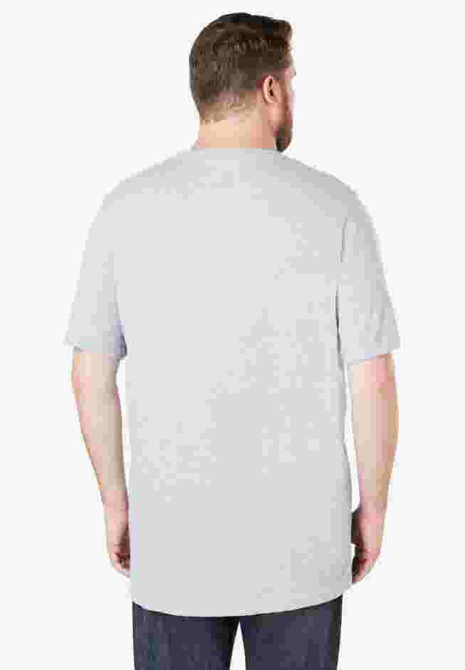 Shrink-Less Lightweight Longer-Length Crewneck Pocket T-Shirt image number 1