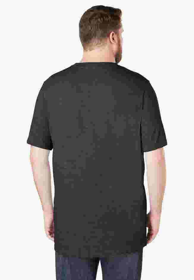 Shrink-Less Lightweight Longer-Length Crewneck Pocket T-Shirt image number 1