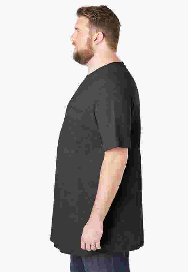 Shrink-Less Lightweight Longer-Length Crewneck Pocket T-Shirt image number 2