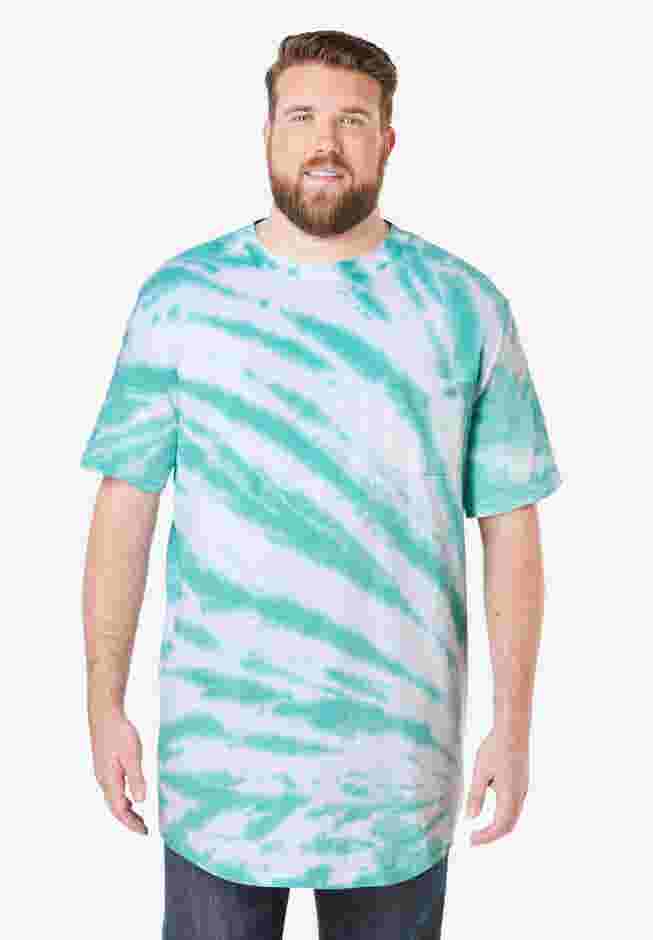 Shrink-Less Lightweight Longer-Length Crewneck Pocket T-Shirt image number 0