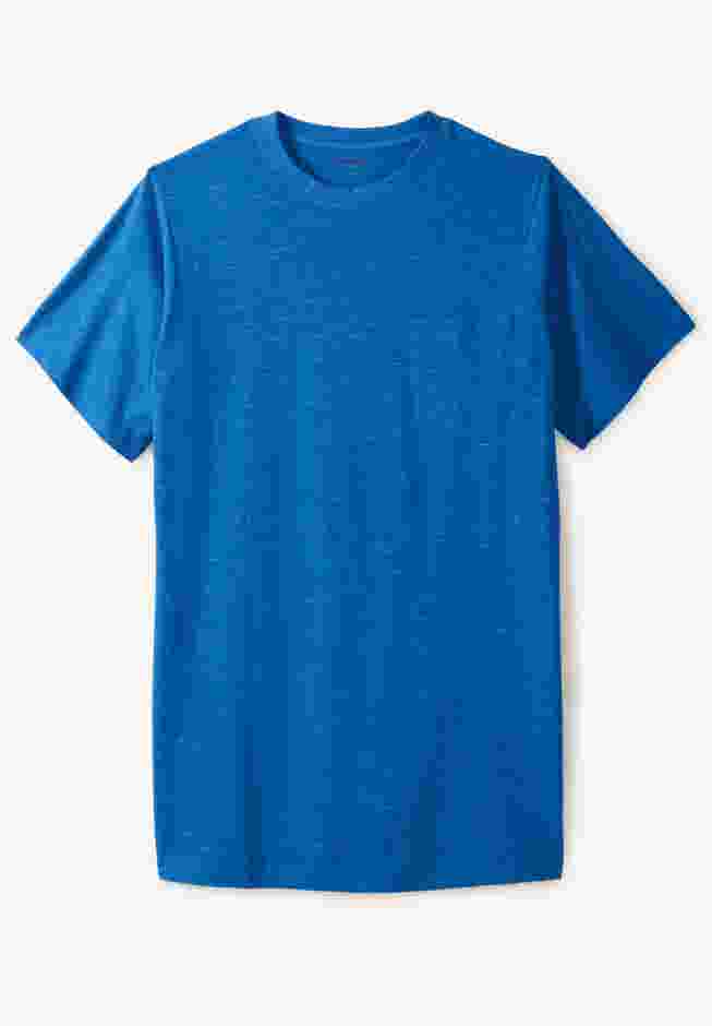 Shrink-Less Lightweight Longer-Length Crewneck Pocket T-Shirt image number 0