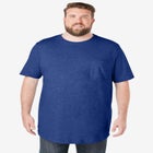 Shrink-Less&trade; Lightweight Longer-Length Crewneck Pocket T-Shirt image number null