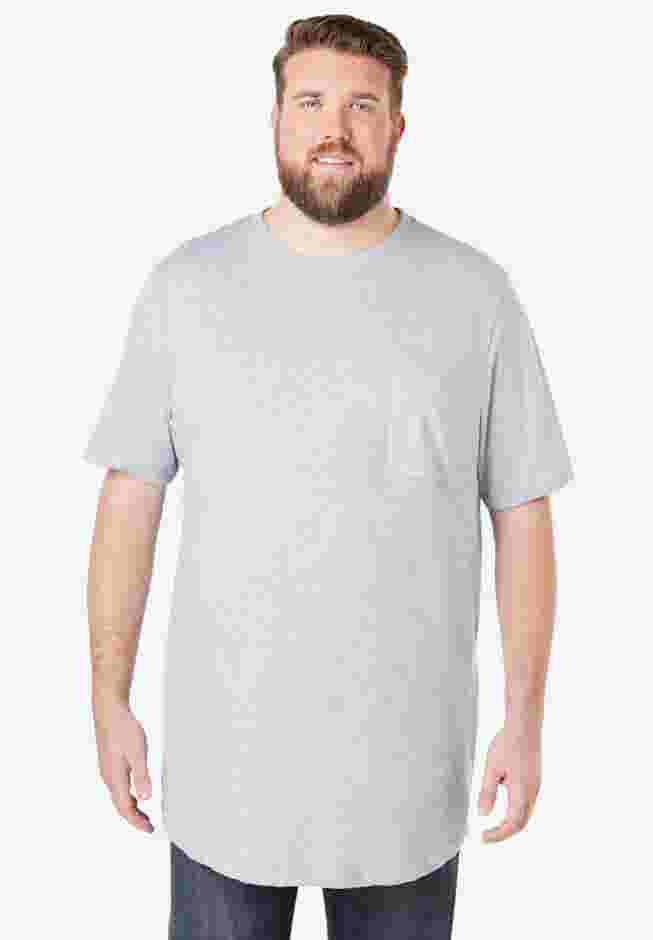 Shrink-Less Lightweight Longer-Length Crewneck Pocket T-Shirt image number 0