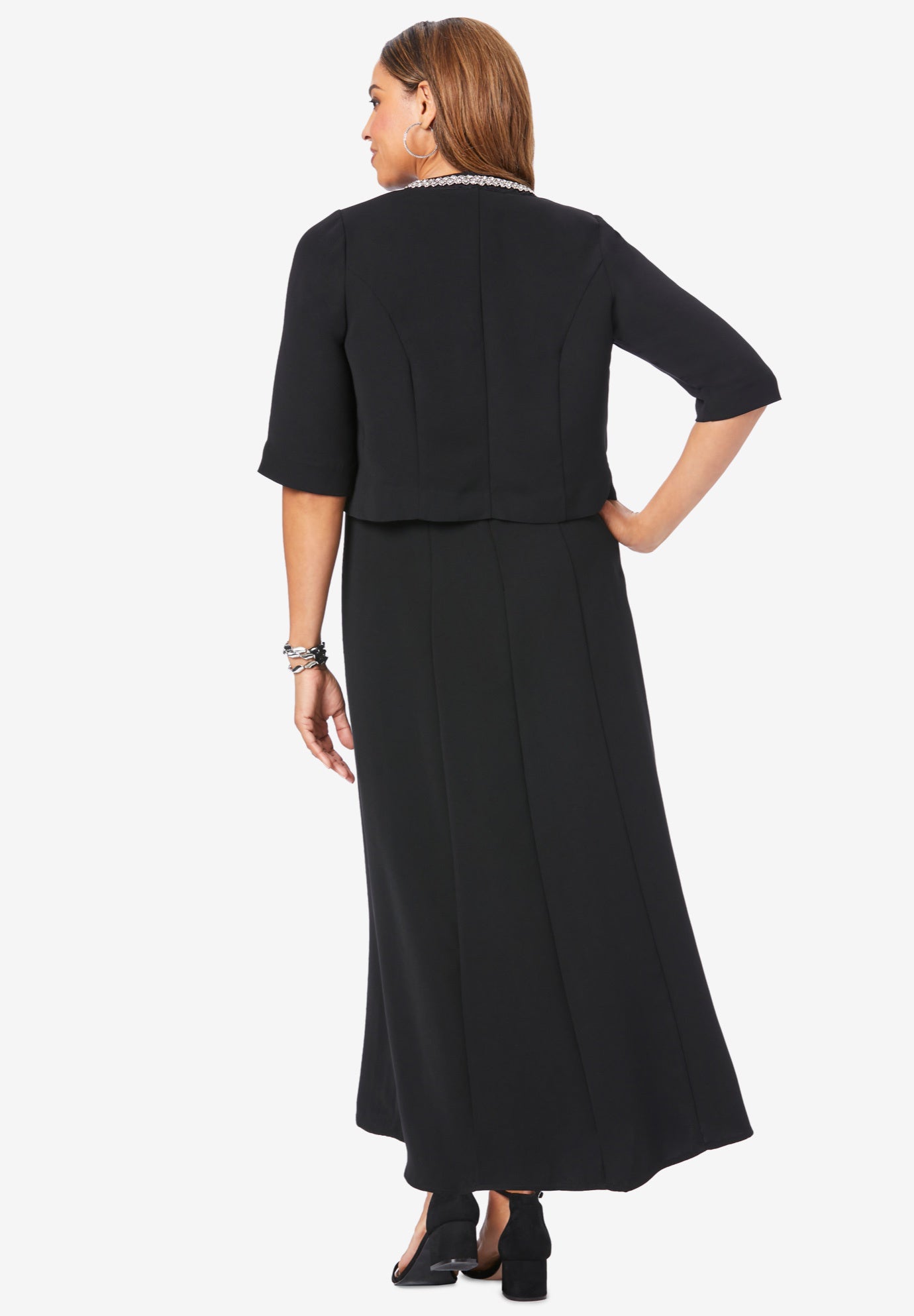 2-Piece Beaded Jacket Dress image number 3