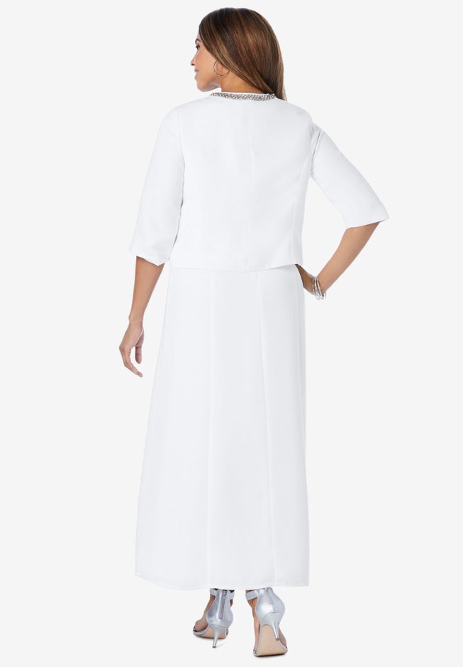 2-Piece Beaded Jacket Dress image number 3