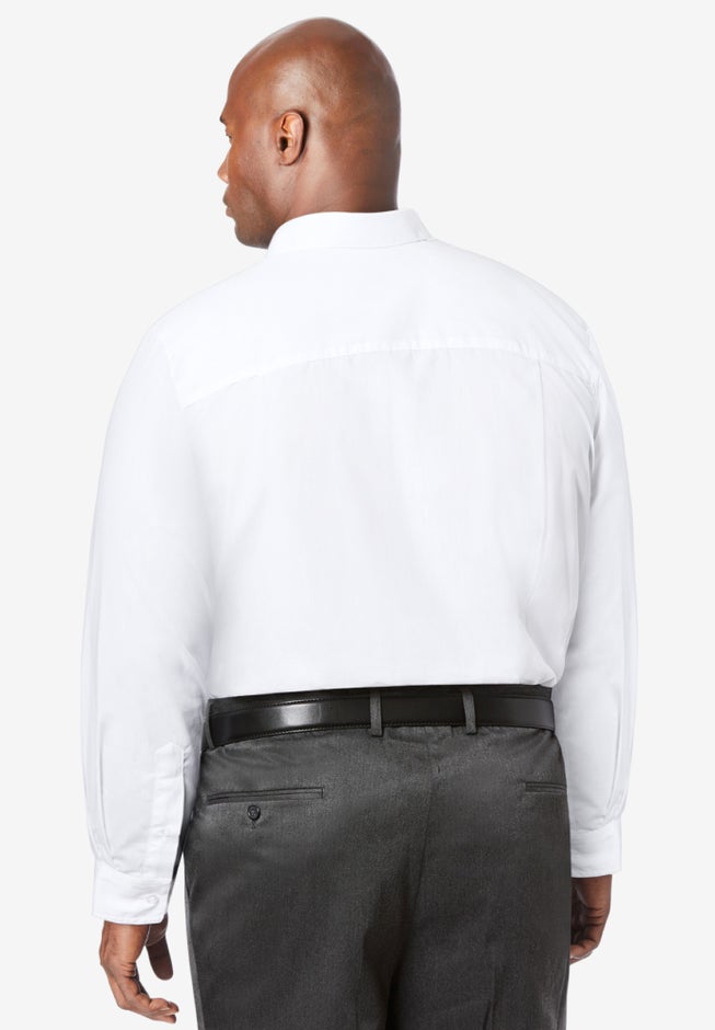 Men's Big & Tall Wrinkle-Free Button-Down Collar Dress Shirt by KS Signature in White (Size 17 1/2 35/6) Men's Big & Tall Wrinkle-Free Button-Down Collar Dress Shirt by KS Signature in White (Size 17 1/2 35/6)