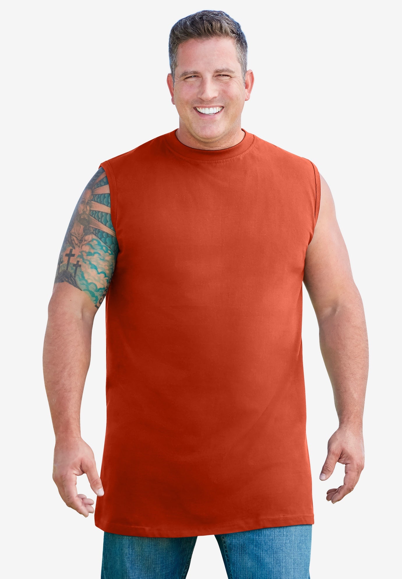 Longer-Length Heavyweight Muscle Tee image number 1