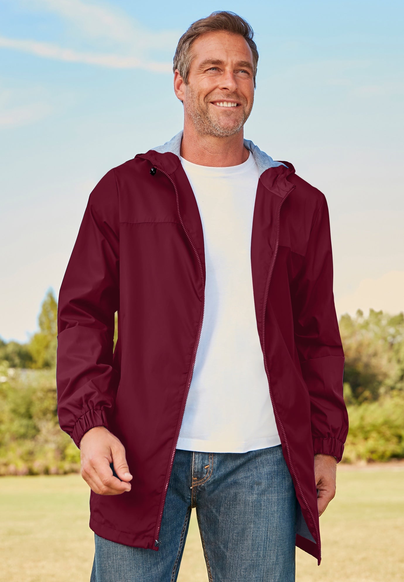 Jersey-Lined Windbreaker image number 1