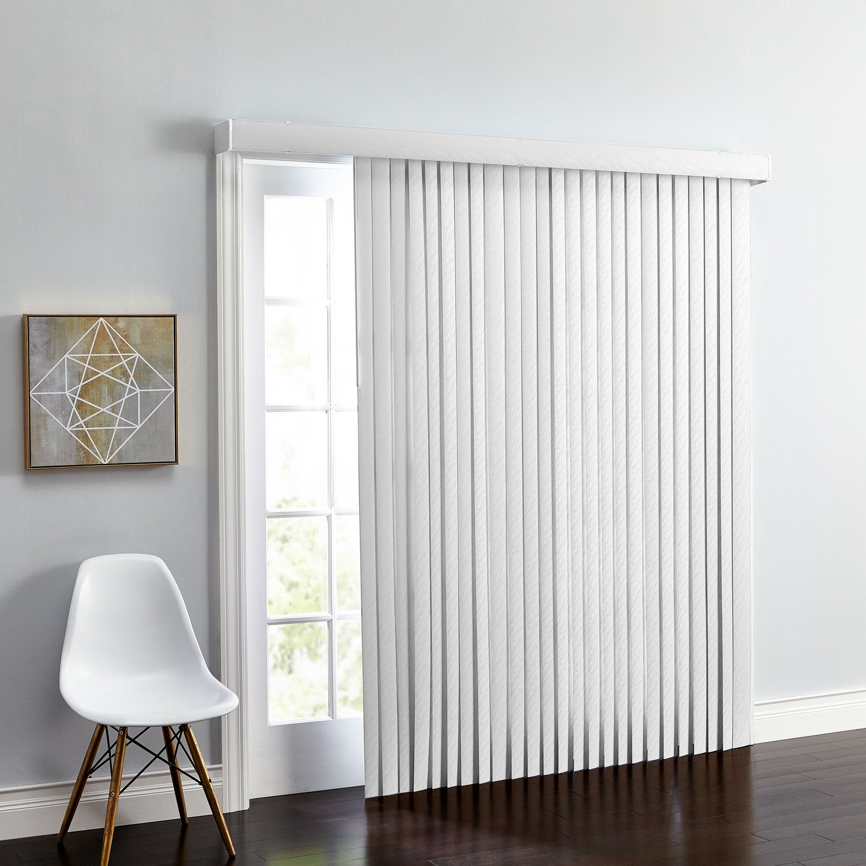 Embossed Vertical Privacy Slat Blinds image number 0
