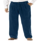 Expandable Waist Corduroy Pleat-Front Pants image number null
