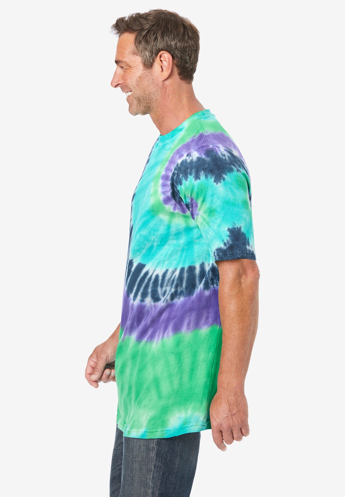 Lightweight Tie-Dye Crewneck Tee image number 2