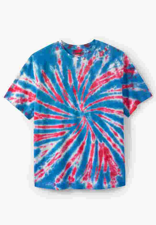 Lightweight Tie-Dye Crewneck Tee image number 0