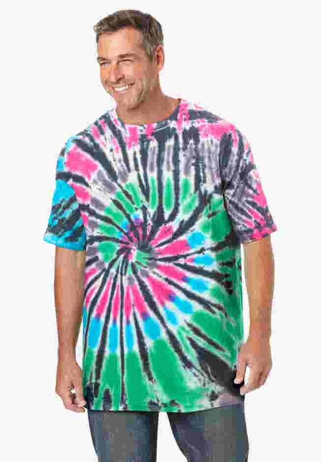 Lightweight Tie-Dye Crewneck Tee image number 0