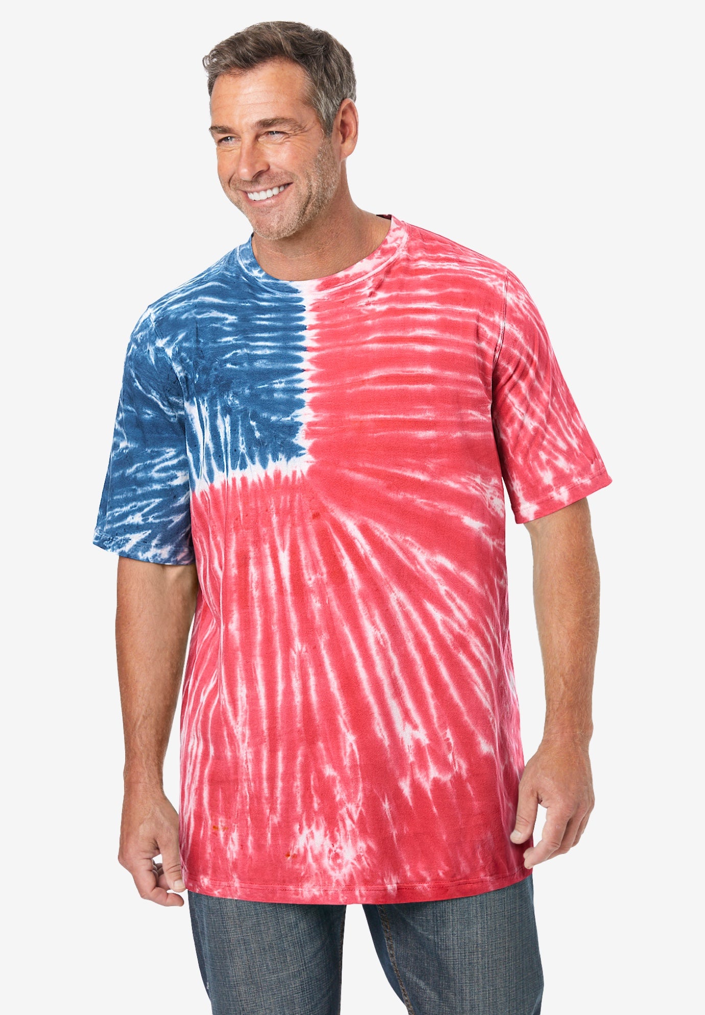 Lightweight Tie-Dye Crewneck Tee image number 0