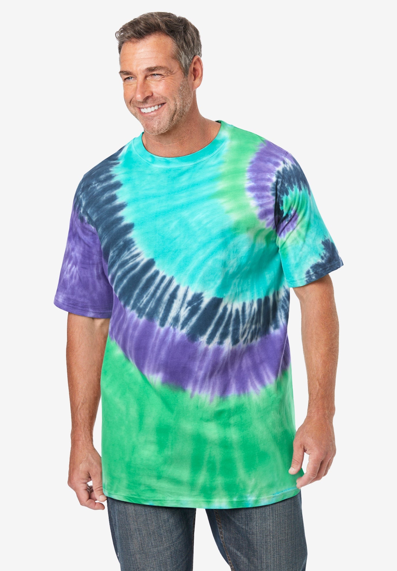 Lightweight Tie-Dye Crewneck Tee image number 0