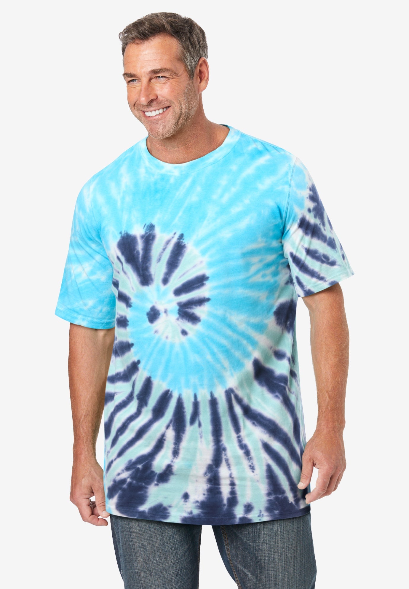 Lightweight Tie-Dye Crewneck Tee image number 0