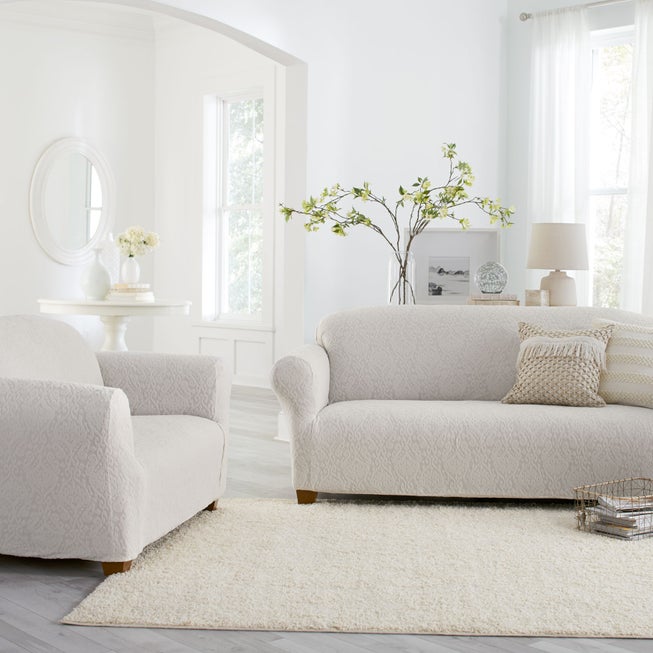 BH Studio Ikat Stretch Sofa Slipcover image number 1