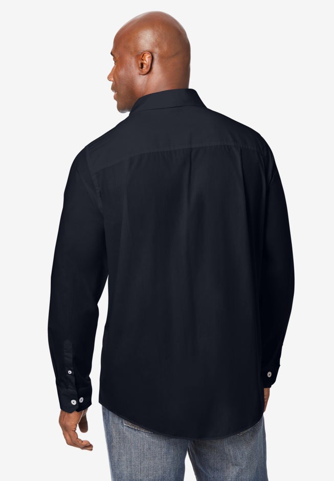 KingSize Big & Tall The No-Tuck Casual Shirt - Black KingSize Big & Tall The No-Tuck Casual Shirt - Black