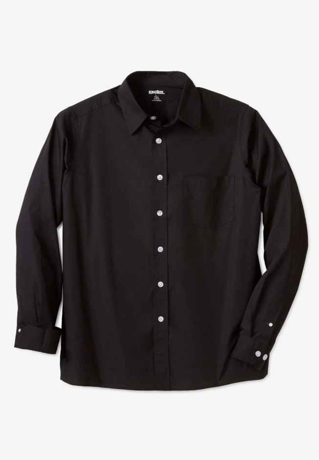 KingSize Big & Tall The No-Tuck Casual Shirt - Black KingSize Big & Tall The No-Tuck Casual Shirt - Black