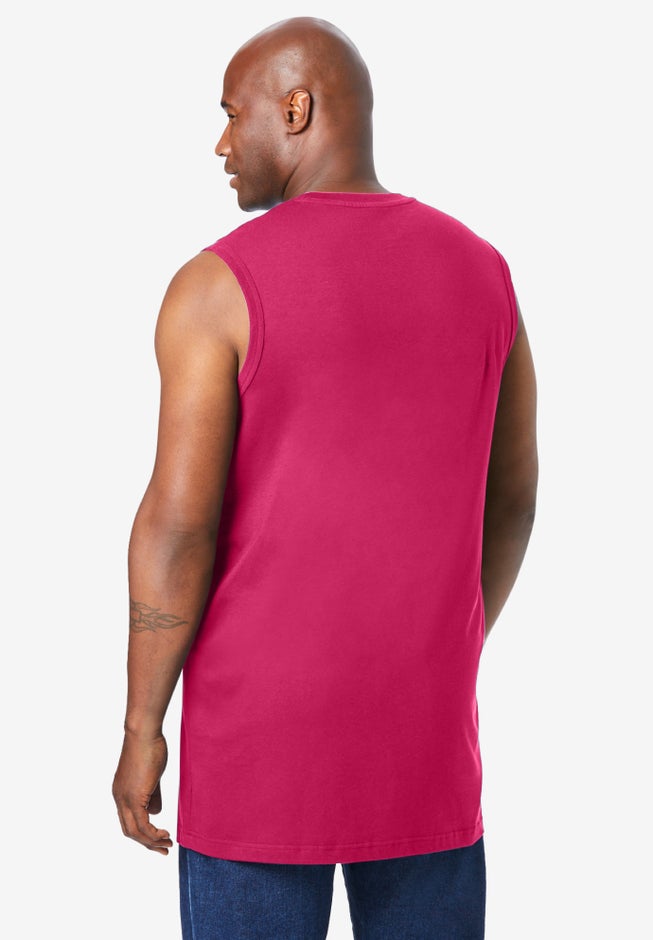 Shrink-Less Longer-Length Lightweight Muscle Pocket Tee image number 1