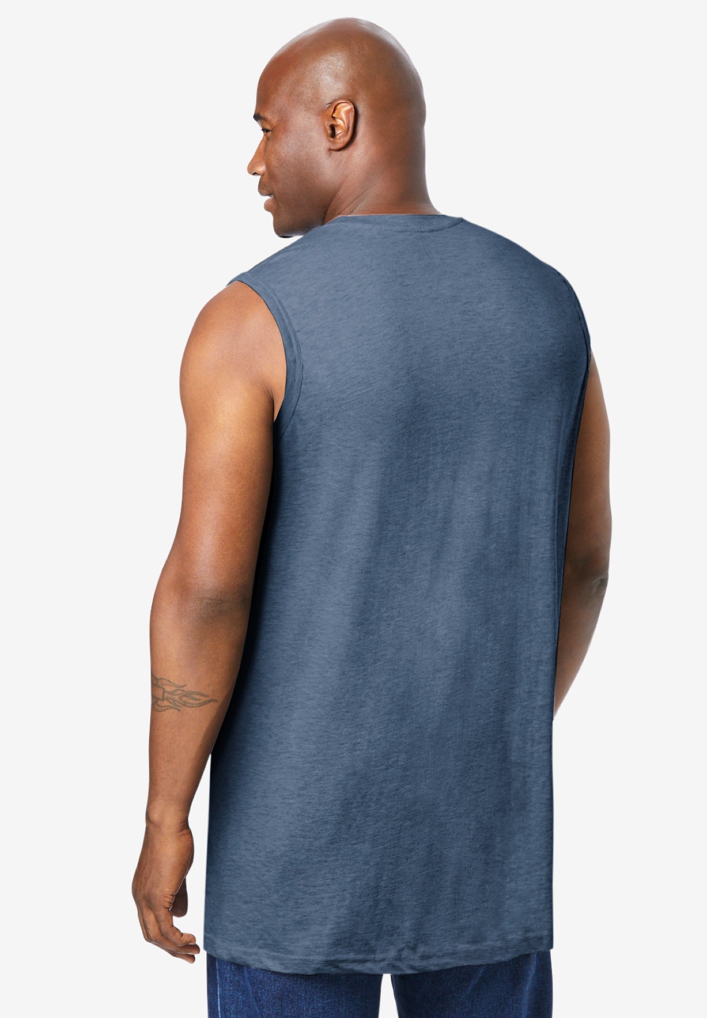 Shrink-Less Longer-Length Lightweight Muscle Pocket Tee image number 1