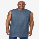 Shrink-Less Longer-Length Lightweight Muscle Pocket Tee image number null