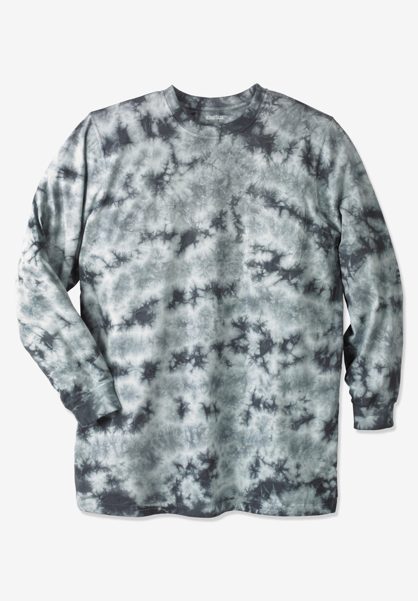 Shrink-Less Lightweight Longer-Length Long-Sleeve Crewneck Pocket Tee image number 0