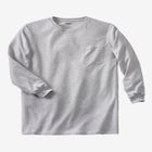 Shrink-Less Lightweight Longer-Length Long-Sleeve Crewneck Pocket Tee image number null