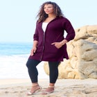 Waffle Mega Length Zip Hoodie image number null