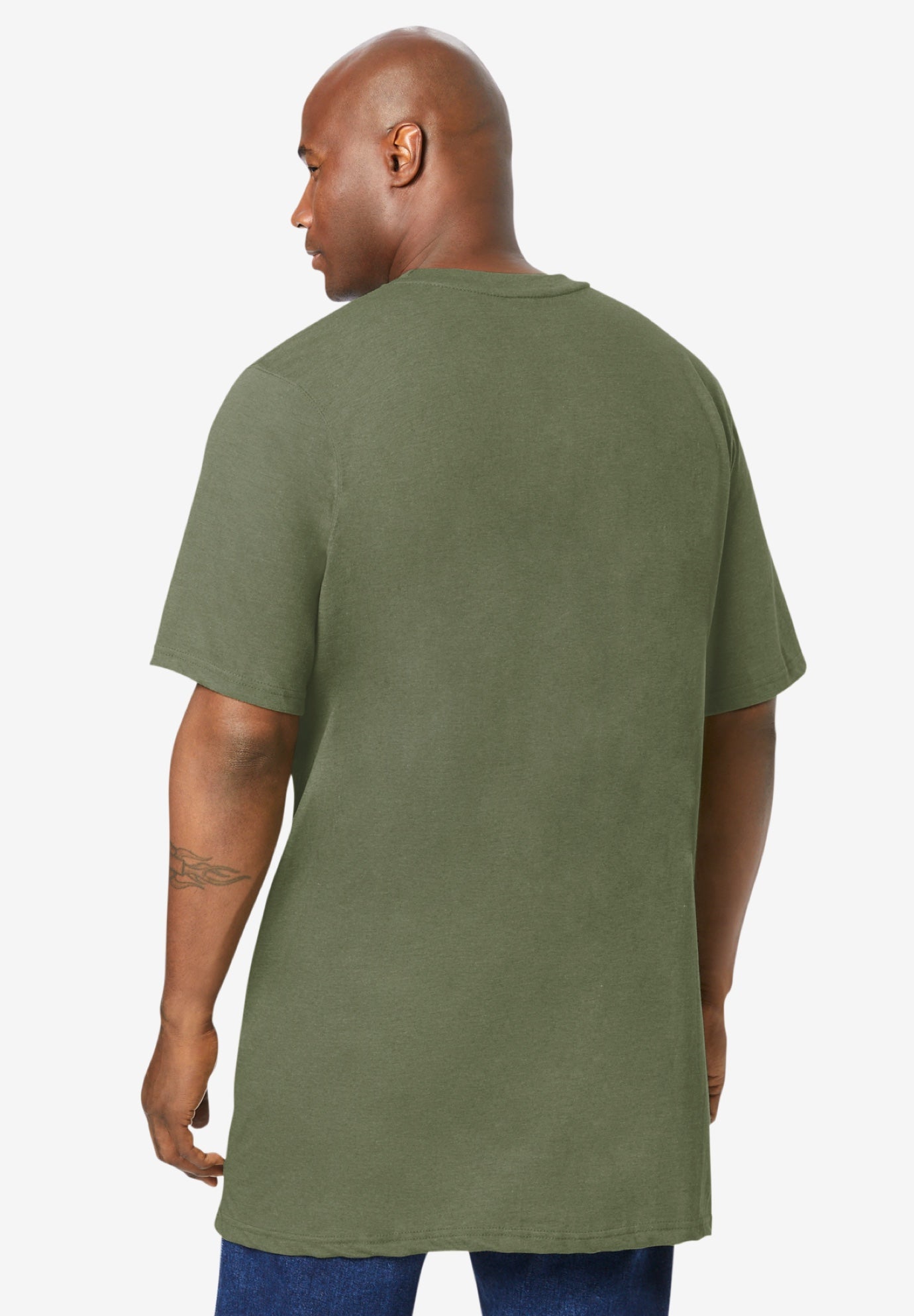 Heavyweight Longer-Length Pocket Crewneck T-Shirt image number 1