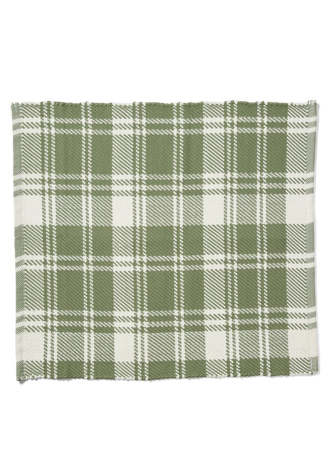 Handwoven Plaid Indoor/Outdoor Layering Rug image number 5