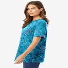 Perfect Printed Short-Sleeve Crewneck Tee image number null