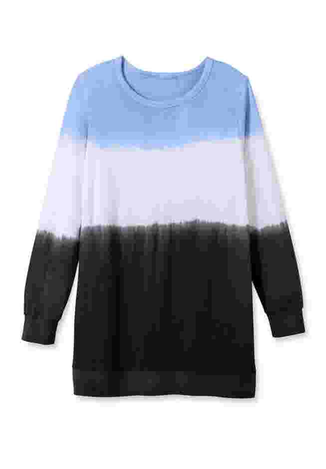 Tie-dyed knit sweatshirt tunic image number 5