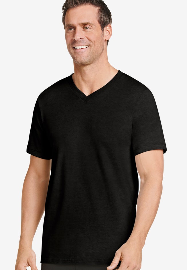 V-neck short sleeve tees, 2-Pack image number 1