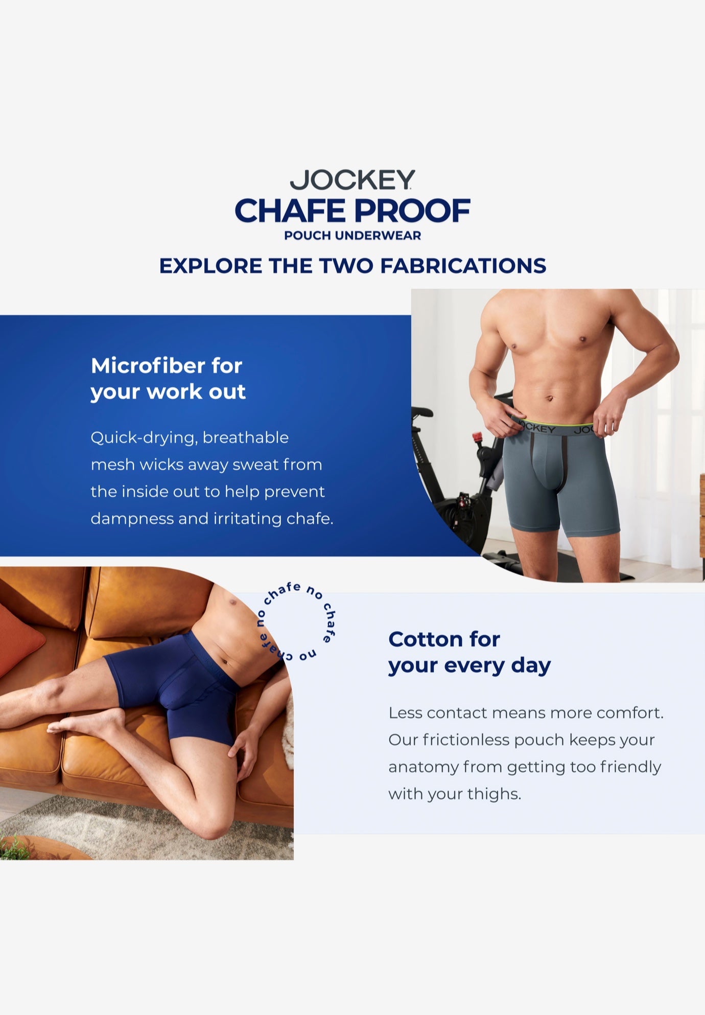 Chafe Proof Microfiber Boxer Briefs, 2-Pack image number 5