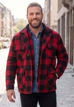 Multi-pocket Wool Inset Jacket
