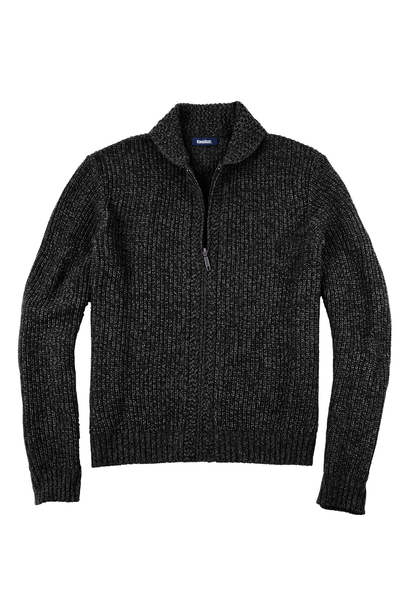 Shaker Knit Zip-Front Cardigan image number 0