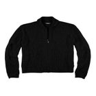 Shaker Knit Zip-Front Cardigan image number null
