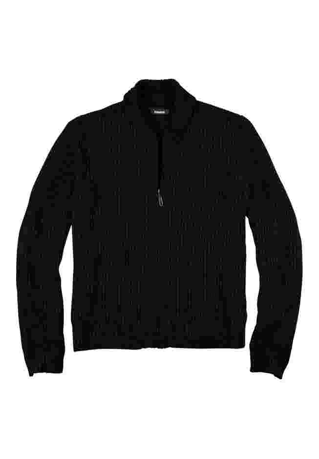 Shaker Knit Zip-Front Cardigan image number 0