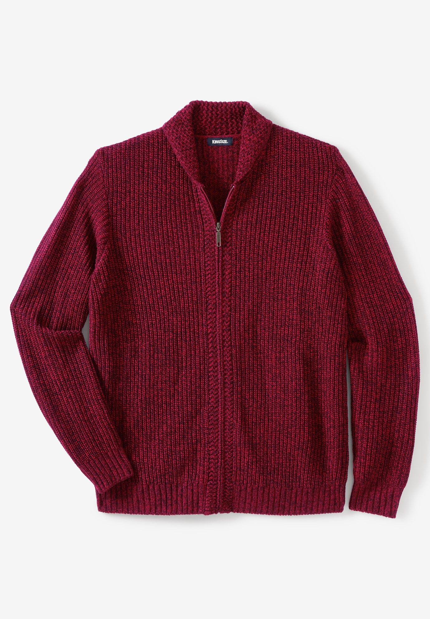 Shaker Knit Zip-Front Cardigan image number 0