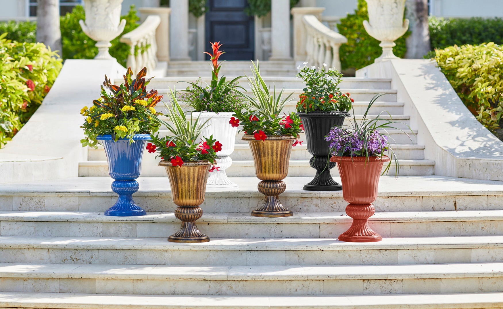 Traditional Embry Plastic Urn Planter image number 0